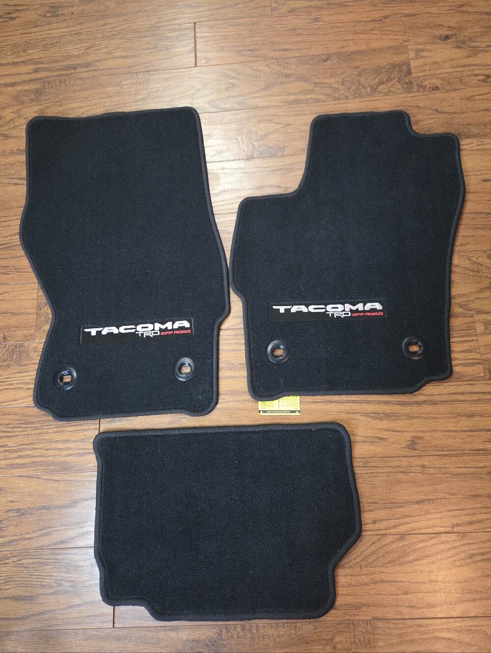 2024-2026 Toyota Tacoma TRD Off-Road OEM Carpet Floor Mats 3 pcs Black Front